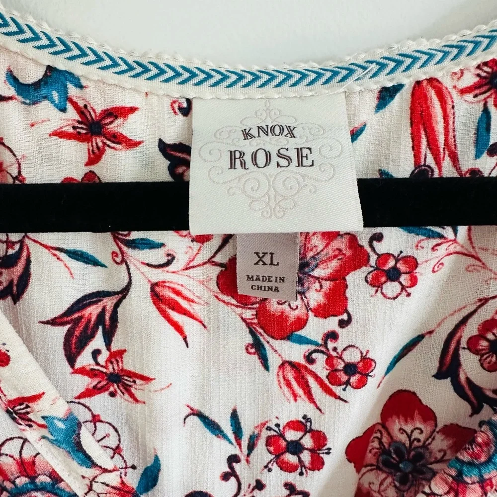 Knox Rose Red and Blue Floral Mini Dress - Picture 11 of 12